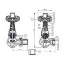 Maesta Chrome Traditional TRV Corner Thermostatic Radiator Valves With Lockshield