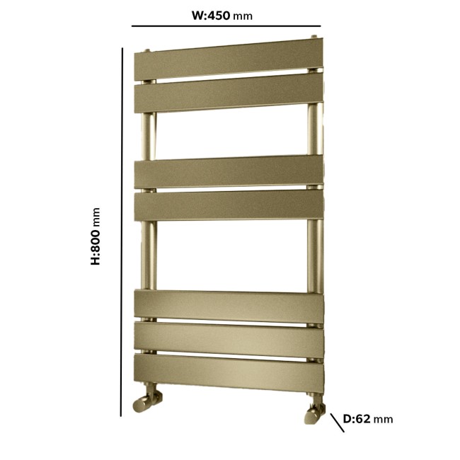 GRADE A1 - Brass Towel Radiator 800 x 450mm - Tundra