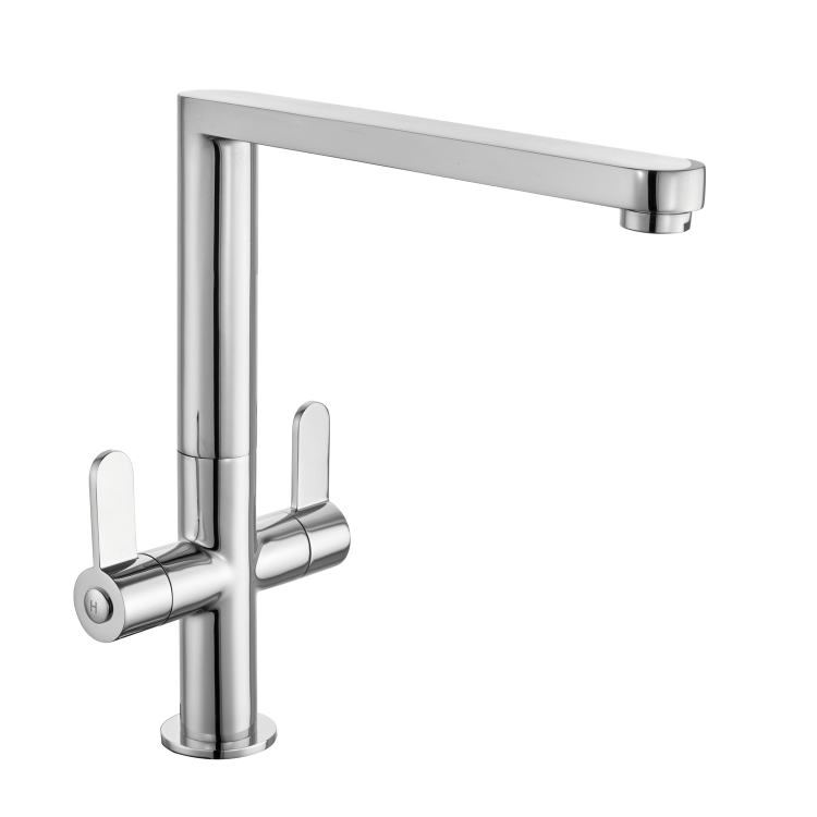 Essence Turvey Dual Lever Monobloc Mixer Kitchen Tap- Chrome