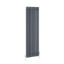 Reggio Anthracite Vertical Double Column Traditional Radiator 1500x470mm 3715 BTU - Cast Iron Style