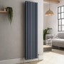 Reggio Anthracite Vertical Triple Column Traditional Radiator 1500x380mm 3751 BTU - Cast Iron Style