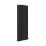 Sorrento Midnight Black Vertical Oval Designer Radiator 1600x590mm Double Panel 5585 BTU