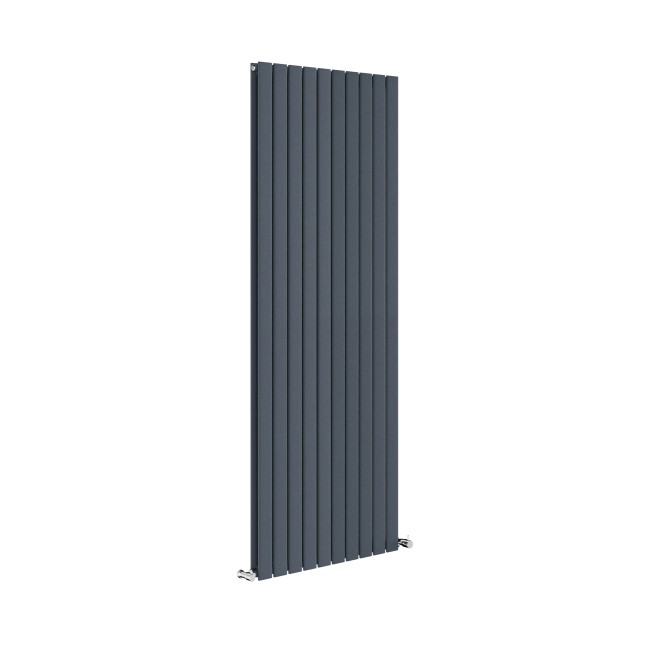 Riace Anthracite Vertical Flat Designer Radiator 1800x680mm Double Panel 6947 BTU