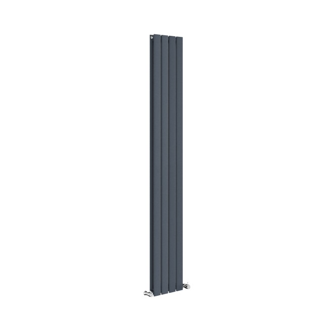 Riace Anthracite Vertical Flat Designer Radiator 1800x272mm Double Panel 2778 BTU