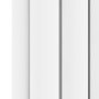 Sorrento White Vertical Oval Designer Radiator 1800x236mm Double Panel 2491 BTU