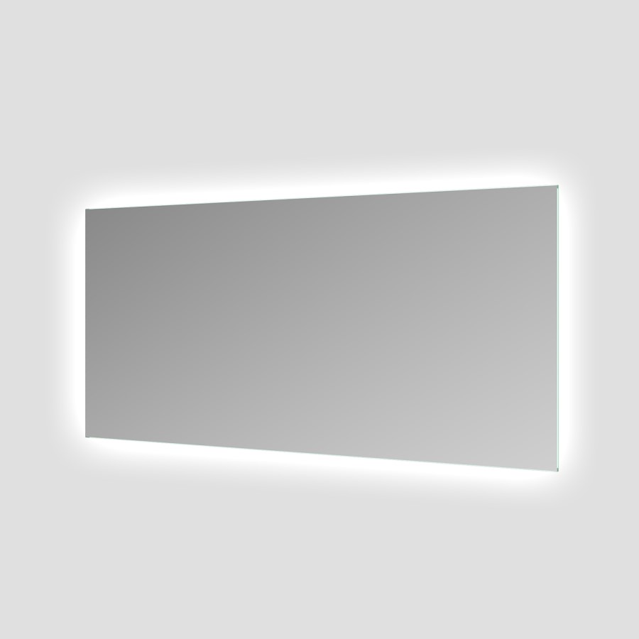 Rectangular Backlit Heated Bathroom Mirror with Lights – 900 x 420mm - Vela