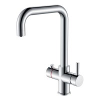 Chrome 3 in 1 Square Spout Boiling Water Tap- Pronto Vesta