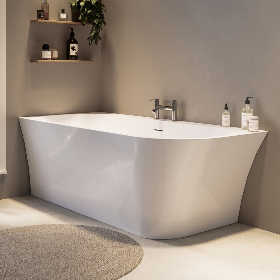 Freestanding Double Ended Left Hand Corner Bath 1700 x 750mm - Vigo