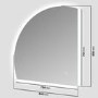 Half Circle Backlit Heated Bathroom Mirror with Lights 800mm – Virgo