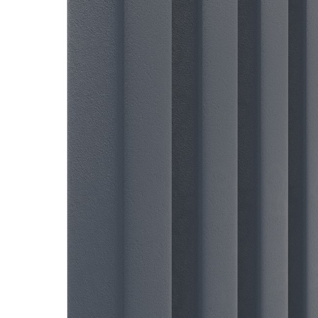 Ravello Anthracite Vertical Square Designer Radiator 1800x450mm Single Panel 3618 BTU