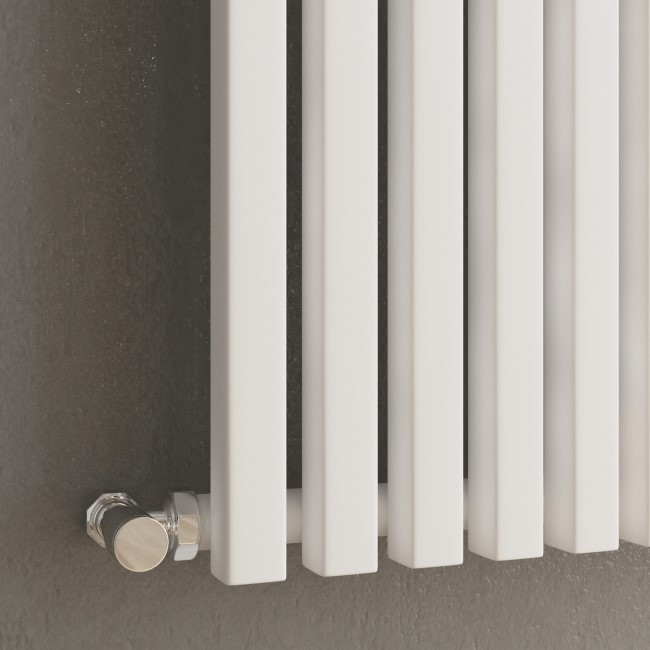 Ravello White Vertical Square Designer Radiator 1800x450mm Single Panel 3618 BTU