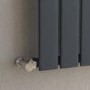 Riace Anthracite Vertical Flat Designer Radiator 1600x272mm Single Panel 1628 BTU