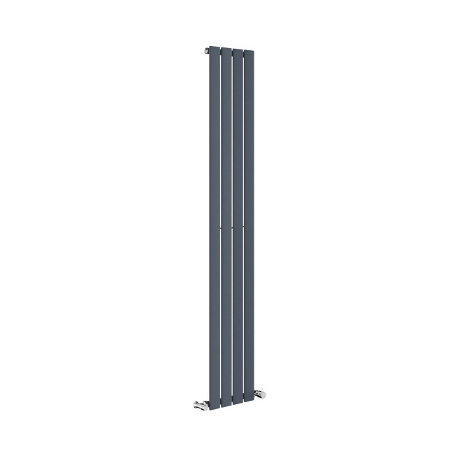 Riace Anthracite Vertical Flat Designer Radiator 1600x272mm Single Panel 1628 BTU