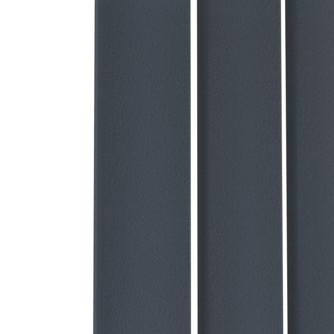 Riace Anthracite Vertical Flat Designer Radiator 1600x408mm Single Panel 2442 BTU