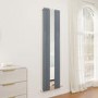 Specchio Anthracite Vertical Oval Designer Radiator with Mirror 1800x500mm Single Panel 2680 BTU