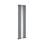 Specchio Anthracite Vertical Oval Designer Radiator with Mirror 1800x500mm Single Panel 2680 BTU