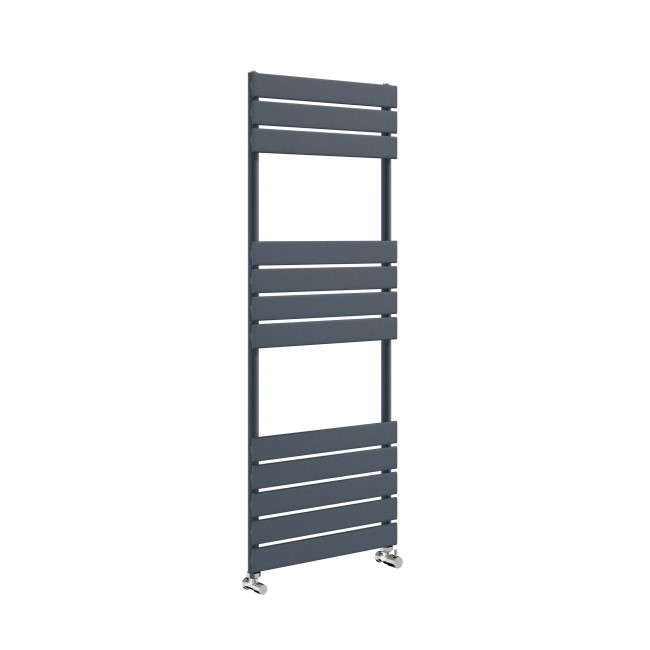 Riace Anthracite Vertical Flat Towel Radiator 1200x450mm Single Panel 1621 BTU