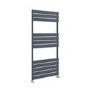 Riace Anthracite Vertical Flat Towel Radiator 1200x600mm Single Panel 2034 BTU