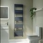 Riace Anthracite Vertical Flat Towel Radiator 1600x450mm Single Panel 2171 BTU