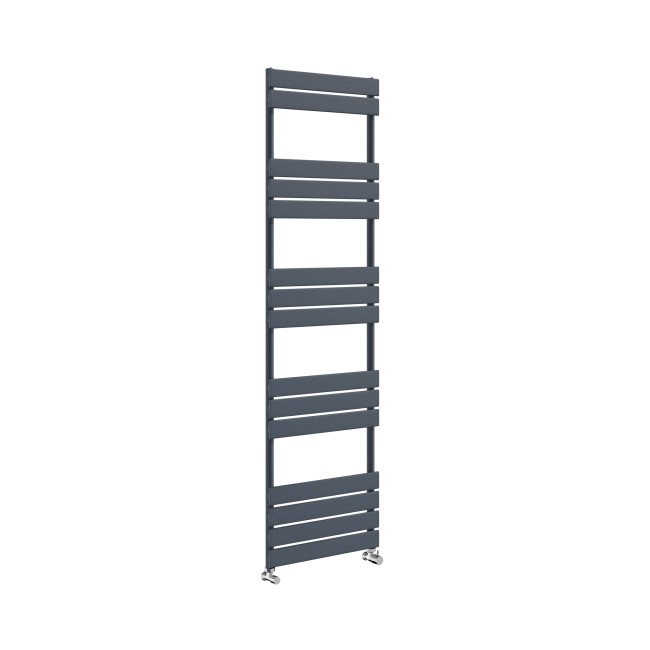 Riace Anthracite Vertical Flat Towel Radiator 1600x450mm Single Panel 2171 BTU