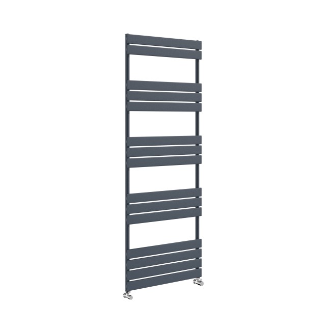 Riace Anthracite Vertical Flat Towel Radiator 1600x600mm Single Panel 2742 BTU