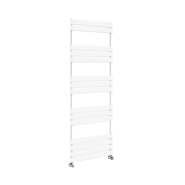 Riace White Vertical Flat Towel Radiator 1600x600mm Single Panel 2742 BTU