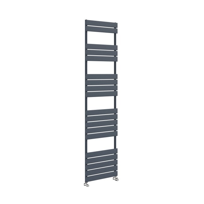 Riace Anthracite Vertical Flat Towel Radiator 1800x450mm Single Panel 2471 BTU