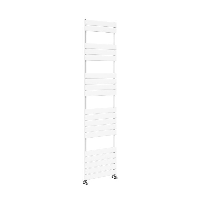 Riace White Vertical Flat Towel Radiator 1800x450mm Single Panel 2471 BTU