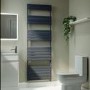 Riace Anthracite Vertical Flat Towel Radiator 1800x600mm Single Panel 3135 BTU