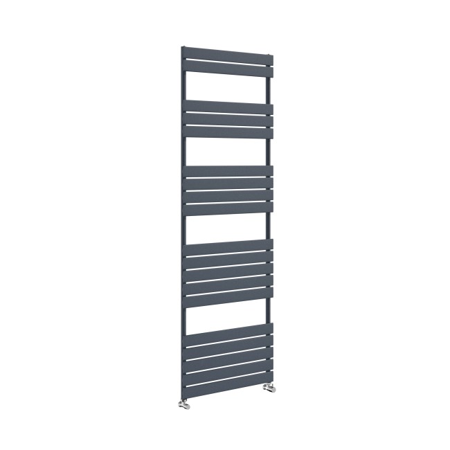 Riace Anthracite Vertical Flat Towel Radiator 1800x600mm Single Panel 3135 BTU