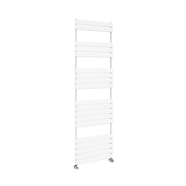 Riace White Vertical Flat Towel Radiator 1800x600mm Single Panel 3135 BTU