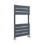 Riace Anthracite Vertical Flat Towel Radiator 650x400mm Single Panel 870 BTU