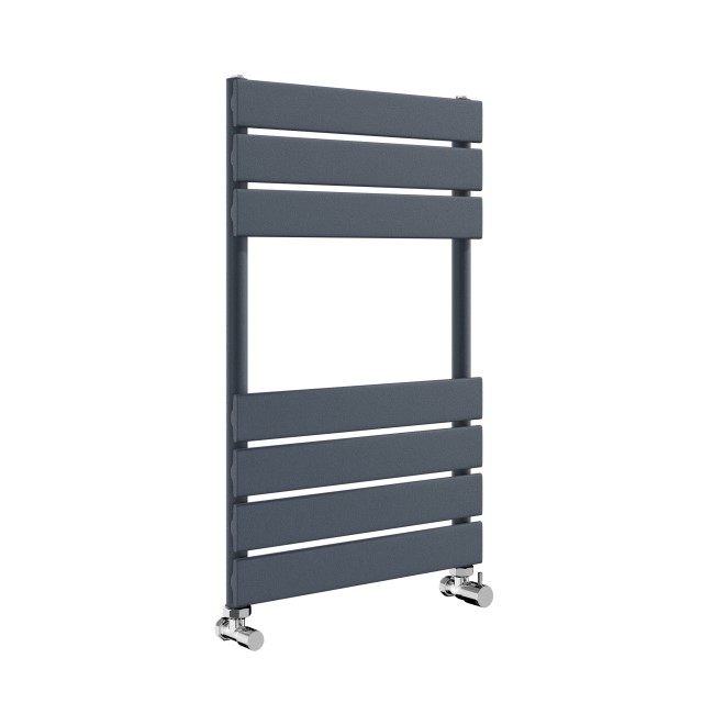 Riace Anthracite Vertical Flat Towel Radiator 650x400mm Single Panel 870 BTU