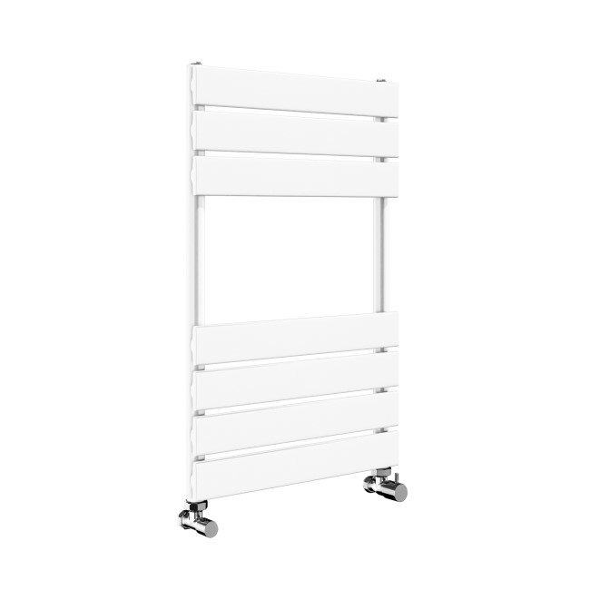 Riace White Vertical Flat Towel Radiator 650x400mm Single Panel 870 BTU