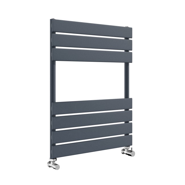 Riace Anthracite Vertical Flat Towel Radiator 650x500mm Single Panel 1018 BTU