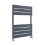 Riace Anthracite Vertical Flat Towel Radiator 650x500mm Single Panel 1018 BTU