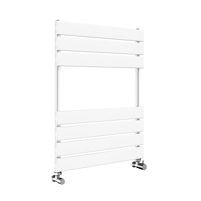 Riace White Vertical Flat Towel Radiator 650x500mm Single Panel 1018 BTU