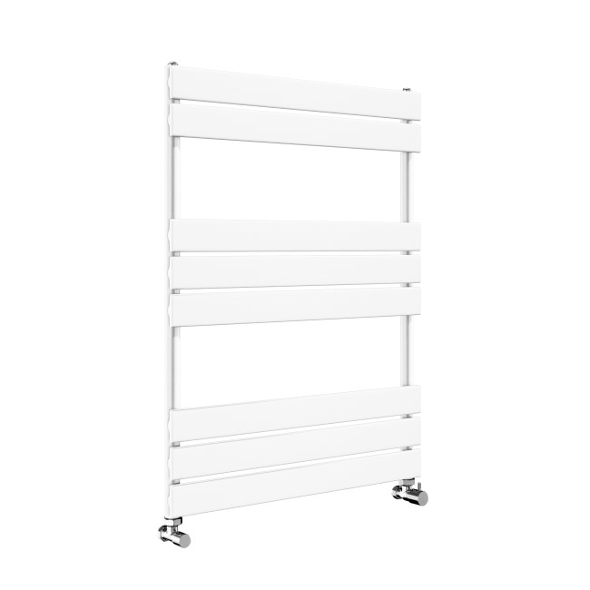 Riace White Vertical Flat Towel Rail Radiator 800x450mm Single Panel 1120 BTU