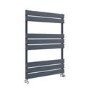 Riace Anthracite Vertical Flat Towel Rail Radiator 800x600mm Single Panel 1406 BTU