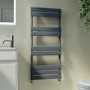 Riace Anthracite Vertical Flat Towel Rail Radiator 1000x450mm Single Panel 1365 BTU