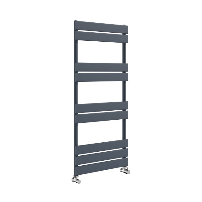 Riace Anthracite Vertical Flat Towel Rail Radiator 1000x450mm Single Panel 1365 BTU