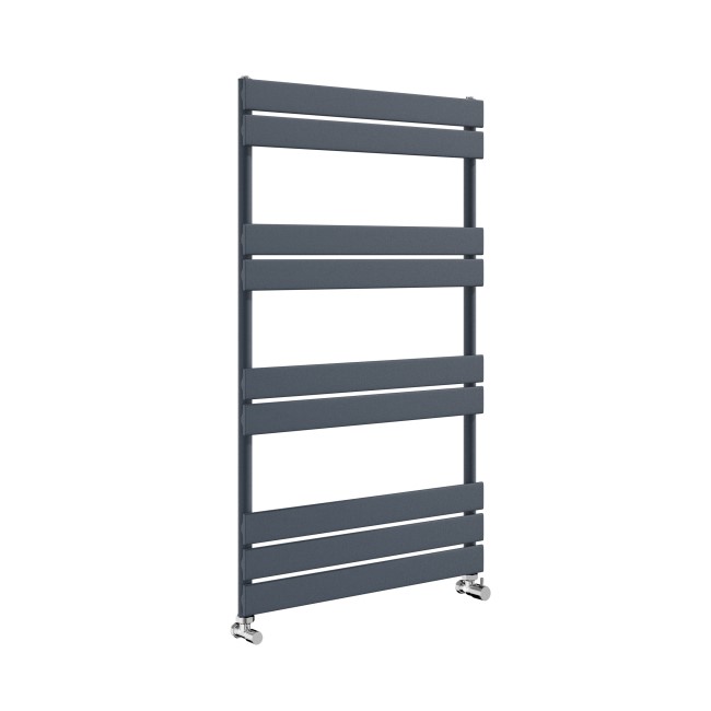 Riace Anthracite Vertical Flat Towel Rail Radiator 1000x600mm Single Panel 1712 BTU