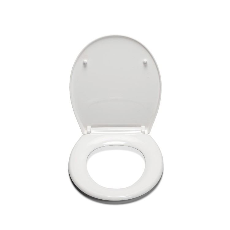 Croydex Vendee Anti-bacterial White Round Soft Close Toilet Seat