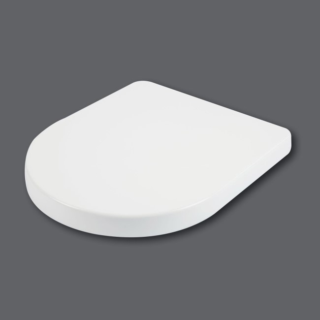 GRADE A1 - Croydex Eyre D Shape Thermoset Flexi-Fix Toilet Seat