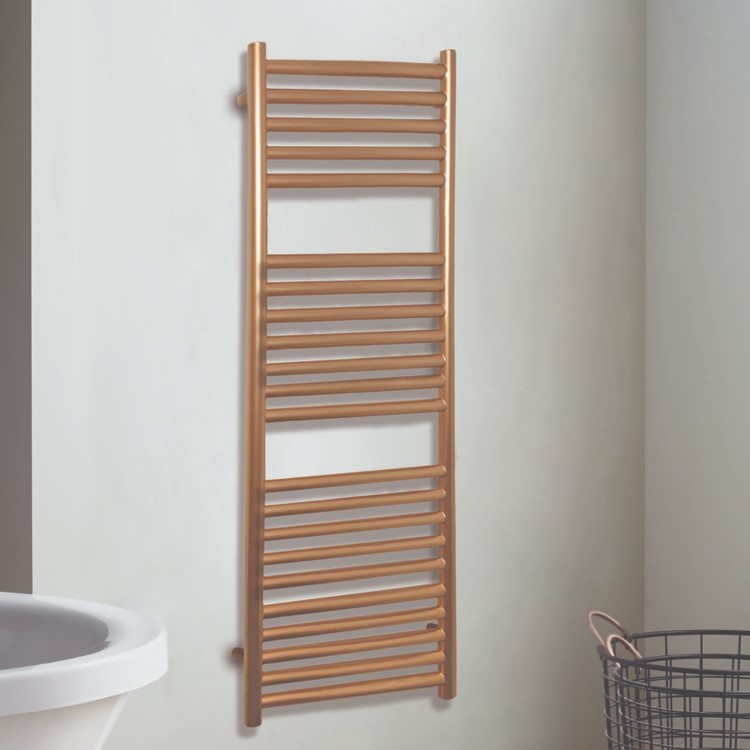 Gold Heated Towel Rail Radiator 800 x 500mm - Joanna